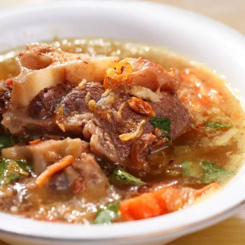 Dish of ox-tail soup